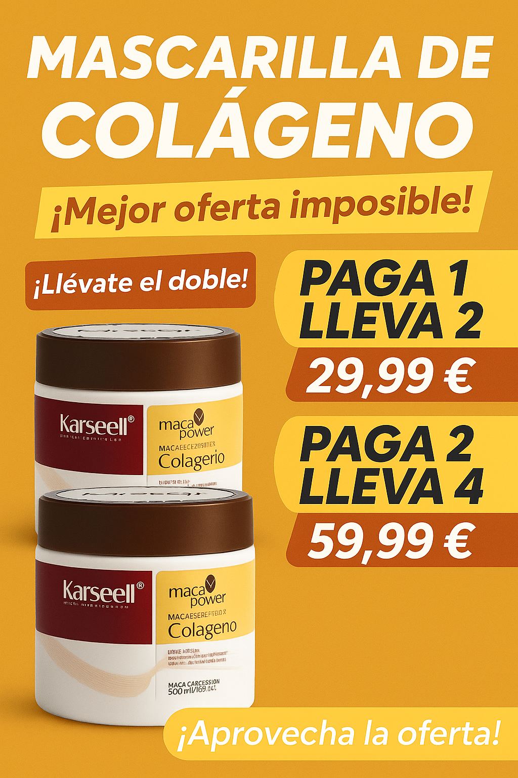 2X1 KARSEELL🥥~REVIVE TU CABELLO HOY MISMO Y DEJALO PRECIOSO‼️💖